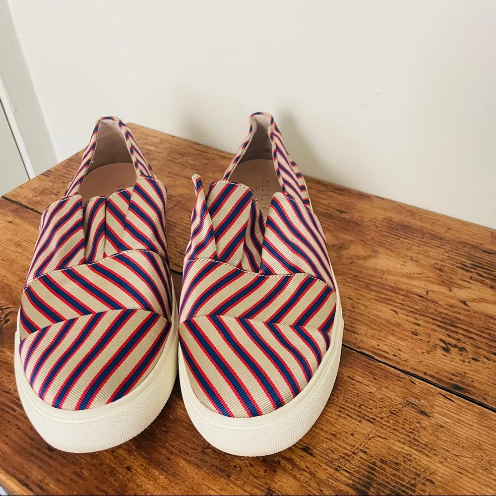 CECELIA New York Rooney Jacquard Striped Slip On Sneakers